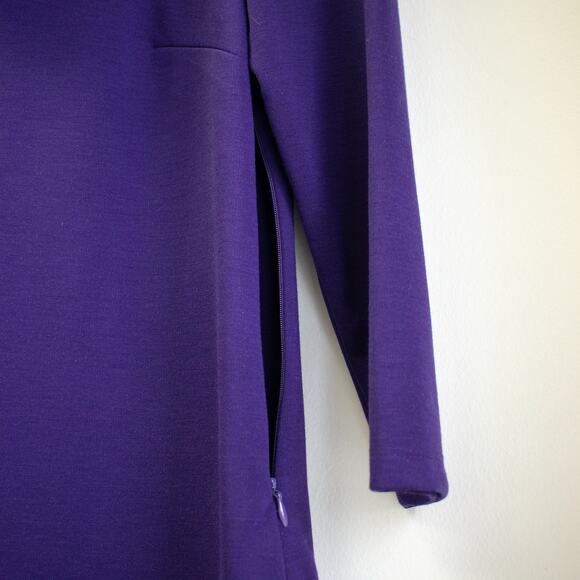 Donna Morgan Purple Cowl Neck Winter Dress Size 6 - Picture 6 of 6